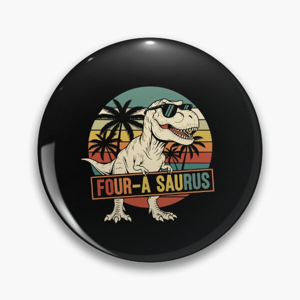 Item preview, Four a Saurus Birthday T Rex 4 Year Old Dino 4th Dinosaur designed and sold by PopStars1993.