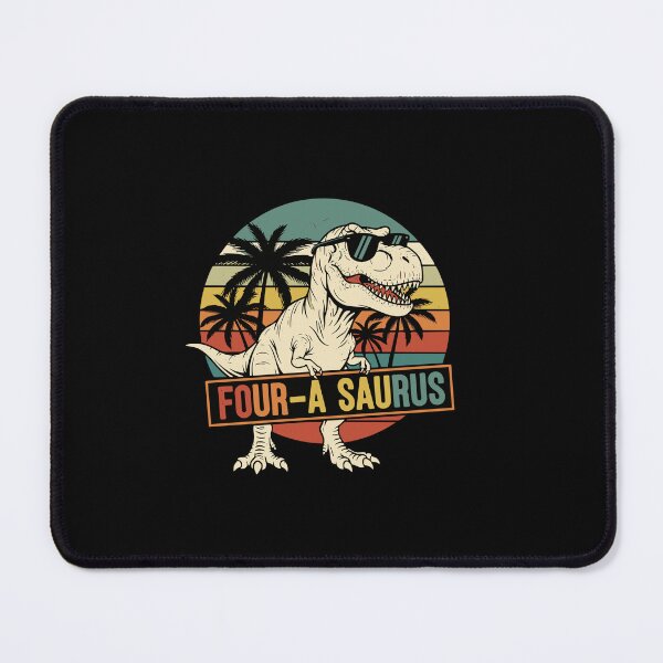Item preview, Four a Saurus Birthday T Rex 4 Year Old Dino 4th Dinosaur designed and sold by PopStars1993.