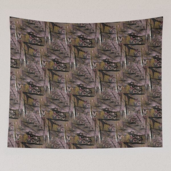 Item preview, Painterly Dark Landscape Abstract in Brown and Black designed and sold by Artistestella.