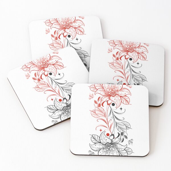 Item preview, Red and black lilies designed and sold by 7Delamancha.