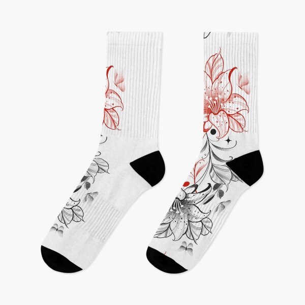 Item preview, Red and black lilies designed and sold by 7Delamancha.