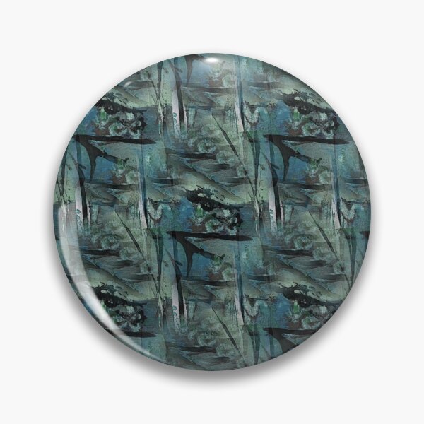 Item preview, Painterly Dark Landscape Abstract in Blue and Black designed and sold by Artistestella.