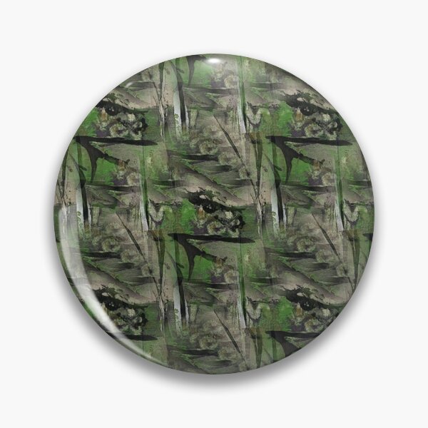 Item preview, Painterly Dark Landscape Abstract in Green and Black designed and sold by Artistestella.