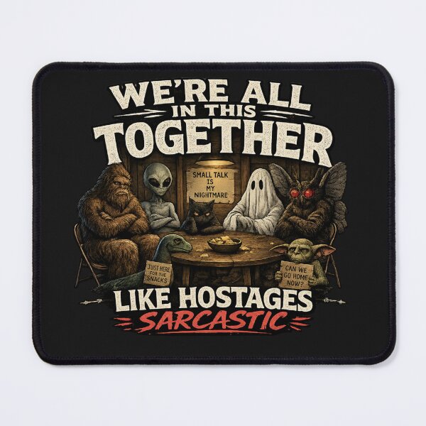Item preview, We’re All in This Together Like Hostages Sarcastic Cryptid Design designed and sold by madebysiwa.