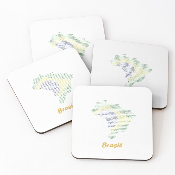 Item preview, Brazil Artistic Design Featuring Anthem, Map, and Flag designed and sold by JR78.