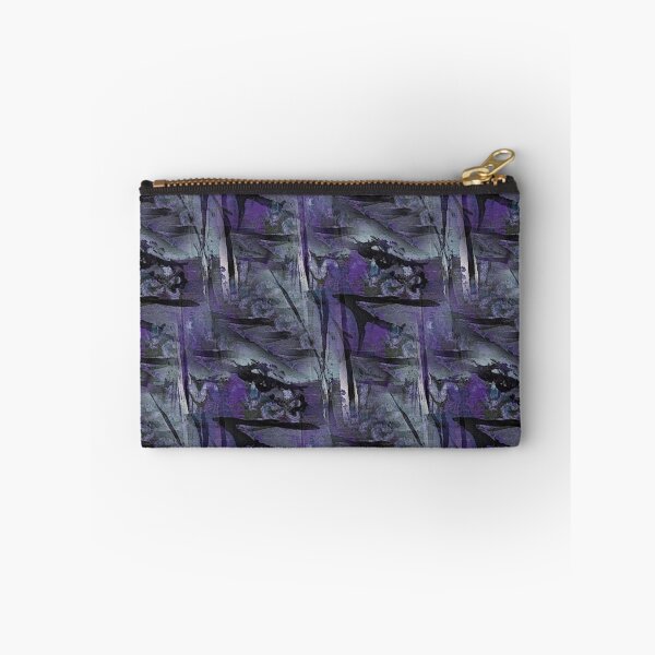 Item preview, Painterly Dark Landscape Abstract in Purple and Black designed and sold by Artistestella.
