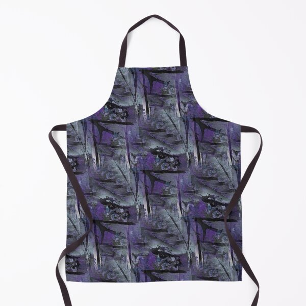 Item preview, Painterly Dark Landscape Abstract in Purple and Black designed and sold by Artistestella.