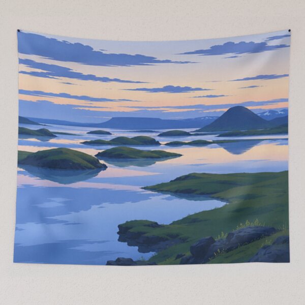 Item preview, Iceland Midnight Sun Lake Poster designed and sold by Creative_Canvas.