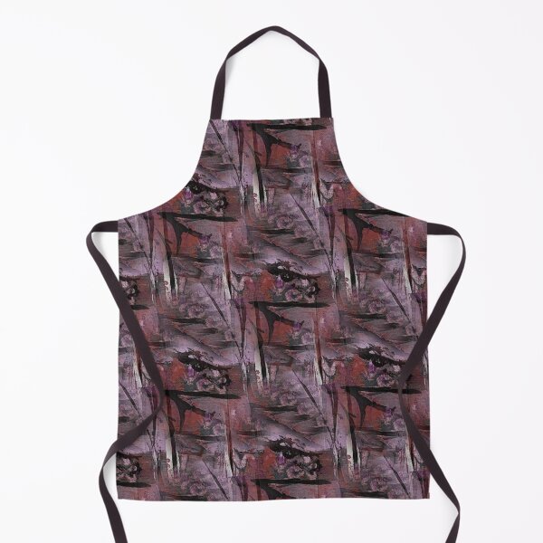 Item preview, Painterly Dark Landscape Abstract in Maroon and Black designed and sold by Artistestella.