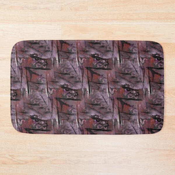 Item preview, Painterly Dark Landscape Abstract in Maroon and Black designed and sold by Artistestella.