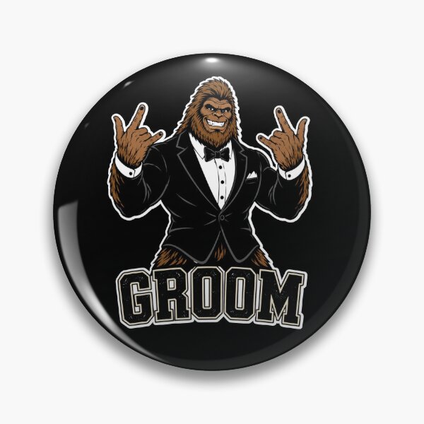 Item preview, Bigfoot Groom Sasquatch Wedding Rock Hand Sign designed and sold by nbclark.