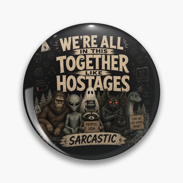 Item preview, We’re All in This Together Like Hostages Funny Cryptid Art designed and sold by madebysiwa.