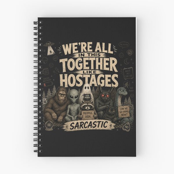 Item preview, We’re All in This Together Like Hostages Funny Cryptid Art designed and sold by madebysiwa.