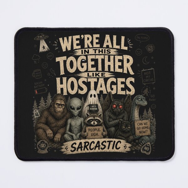 Item preview, We’re All in This Together Like Hostages Funny Cryptid Art designed and sold by madebysiwa.