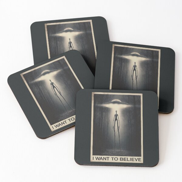 Item preview, Spooky Tall Alien UFO Encounter I Want To Believe designed and sold by Cosmic Cactus.