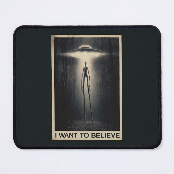 Item preview, Spooky Tall Alien UFO Encounter I Want To Believe designed and sold by Cosmic Cactus.