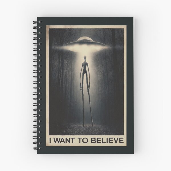 Item preview, Spooky Tall Alien UFO Encounter I Want To Believe designed and sold by Cosmic Cactus.