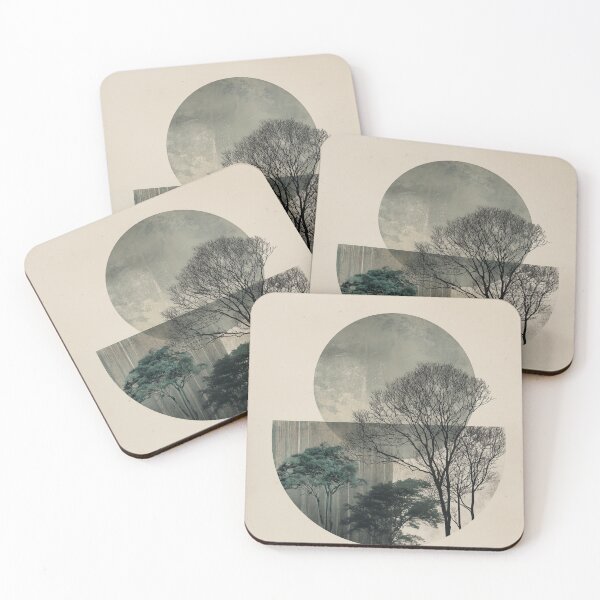 Item preview, Wabi sabi and japandi inspired abstract sage geometric art with tree designed and sold by filigreedigital.