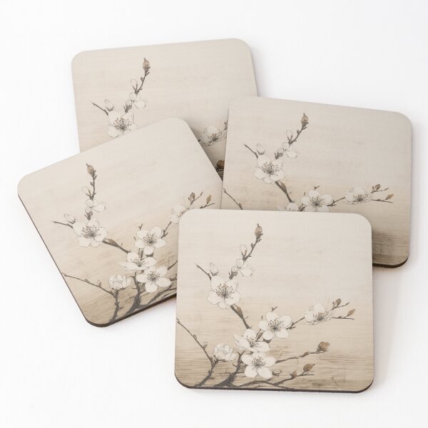 Item preview, Japandi and wabi sabi inspired cherry blossom in neutral designed and sold by filigreedigital.
