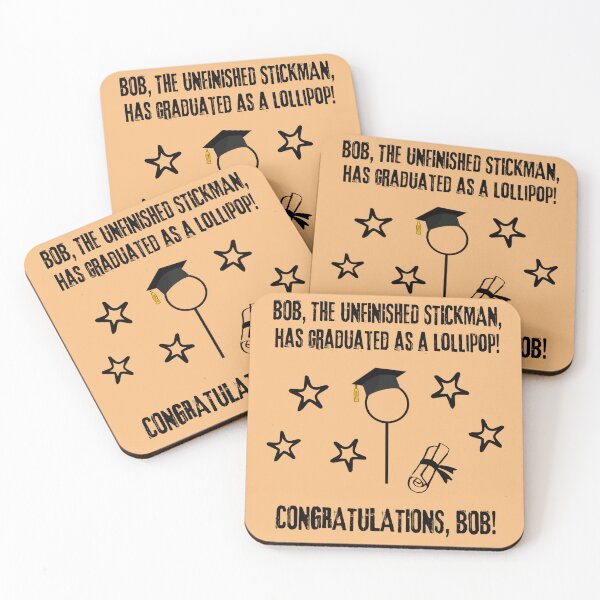 Item preview, Bob, the unfinished stickman, had graduated as a lollipop.  designed and sold by LagoonandBeans.