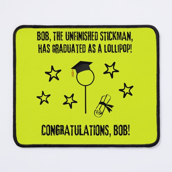 Item preview, Bob, the unfinished stickman, had graduated as a lollipop.  designed and sold by LagoonandBeans.