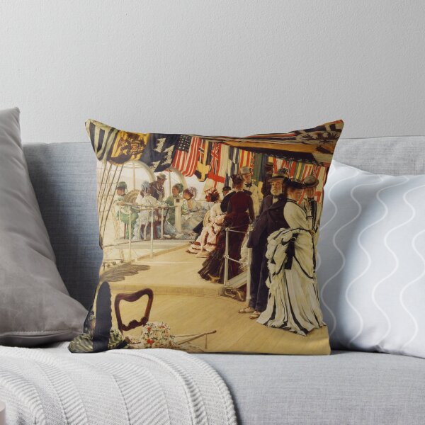Item preview, The Ball on Shipboard - Tissot -  Victorian Ship Deck Painting for Vintage Art Collectors designed and sold by RickE.