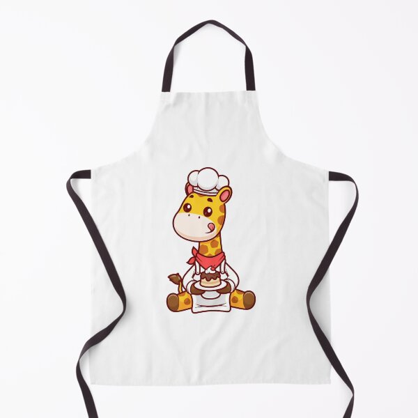 Item preview, Cute Giraffe Chef Baking Chocolate Cake Illustration designed and sold by jrodriguep.