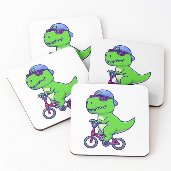 Item preview, Cool T-Rex Dinosaur Riding Bicycle with Sunglasses designed and sold by jrodriguep.