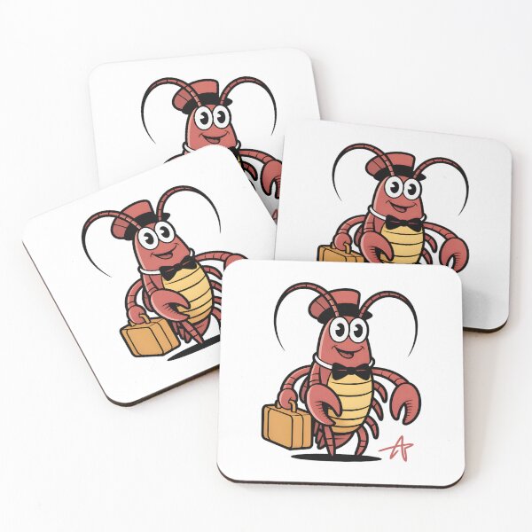 Item preview, Cheerful Red Lobster Gentleman Cartoon designed and sold by AbanoubStore.