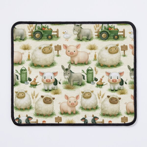 Item preview, Farm Animals Design - Aesthetic Pattern Print Design for fabrics designed and sold by Just4Sinners.