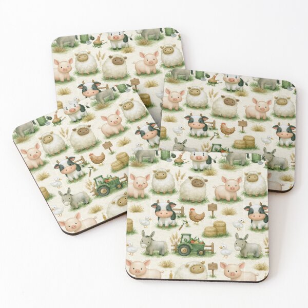 Item preview, Farm Animals Design - Aesthetic Pattern Print Design for fabrics designed and sold by Just4Sinners.