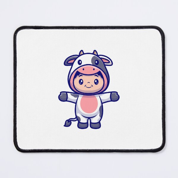 Item preview, Cute Chibi Boy Wearing Cow Onesie Costume designed and sold by jrodriguep.