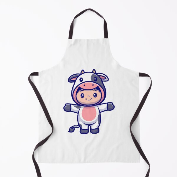 Item preview, Cute Chibi Boy Wearing Cow Onesie Costume designed and sold by jrodriguep.