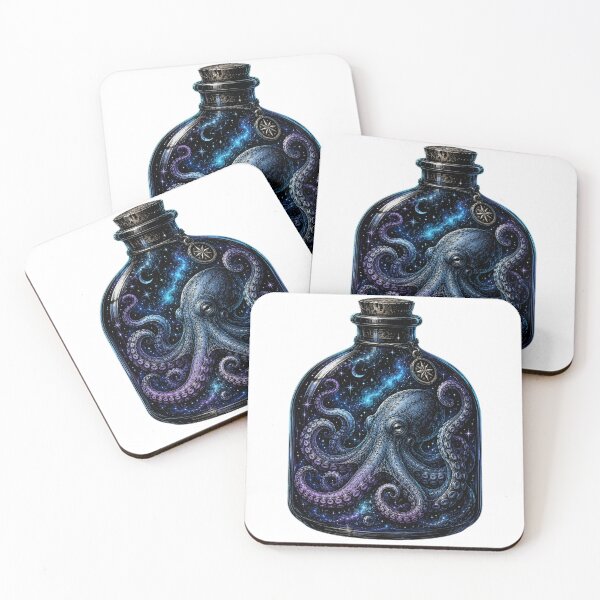 Item preview, Cosmic Octopus in a Bottle Dark Fantasy Design designed and sold by Sleepy Ghoul.