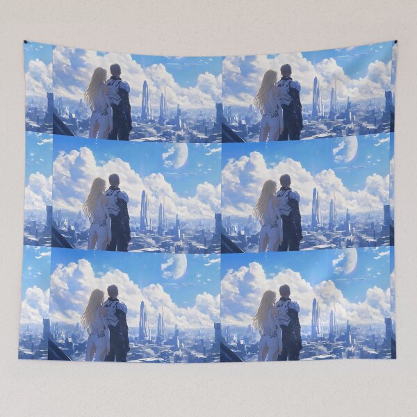 Item preview, Futuristic Lovers Celestial Skyline  designed and sold by Amr Siam.