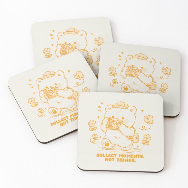 Item preview, Collect Moments Not Things Bear Camera Cozy Doodle designed and sold by ToonToos.