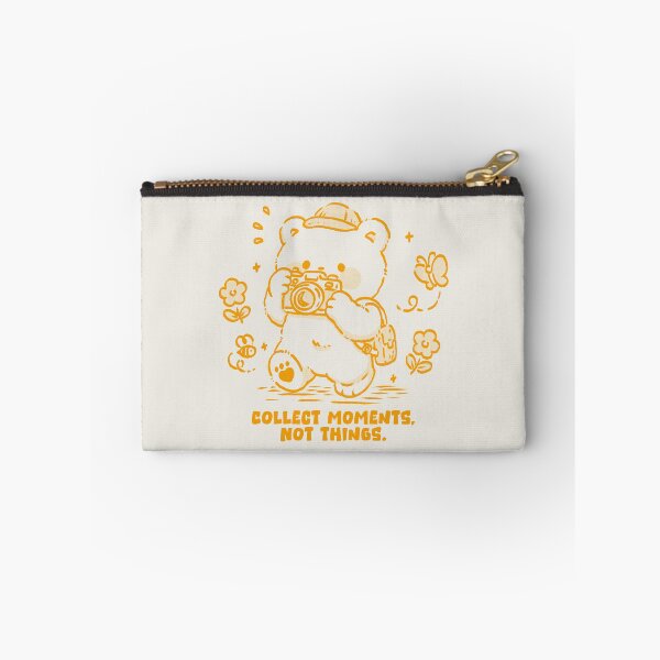 Item preview, Collect Moments Not Things Bear Camera Cozy Doodle designed and sold by ToonToos.