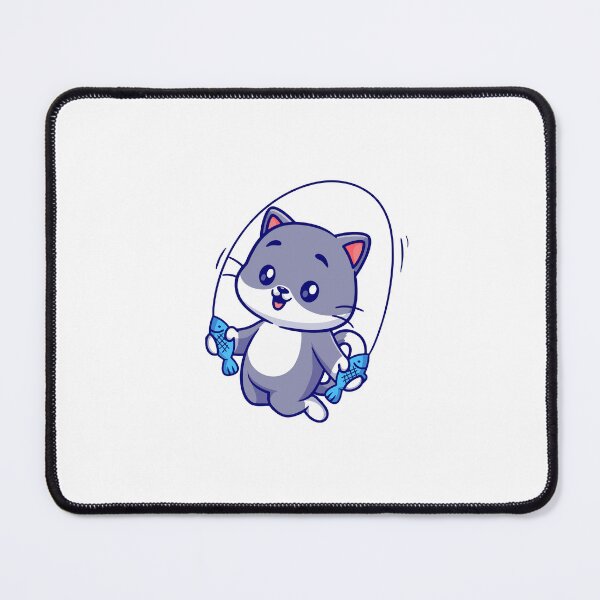 Item preview, Cute Kitty Cat Skipping Rope with Blue Fish designed and sold by jrodriguep.