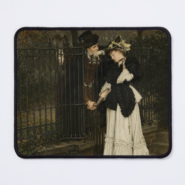 Item preview, the Farewells by Tissot - Victorian Romance Oil Painting for Vintage Art Lovers designed and sold by RickE.