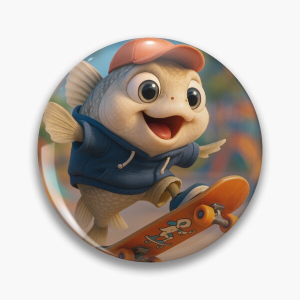 Item preview, Skater White Bass Fish designed and sold by Sillytoe.