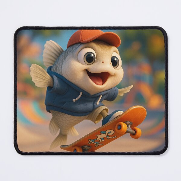 Item preview, Skater White Bass Fish designed and sold by Sillytoe.