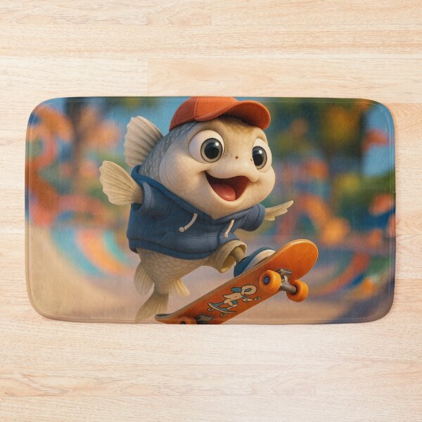 Item preview, Skater White Bass Fish designed and sold by Sillytoe.