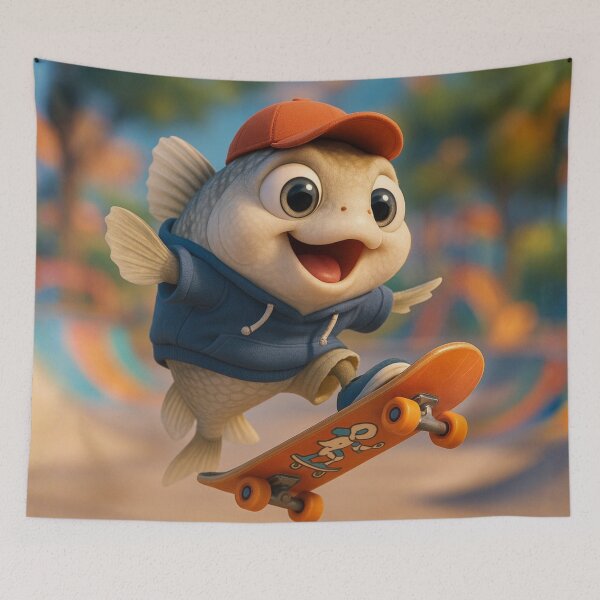 Item preview, Skater White Bass Fish designed and sold by Sillytoe.