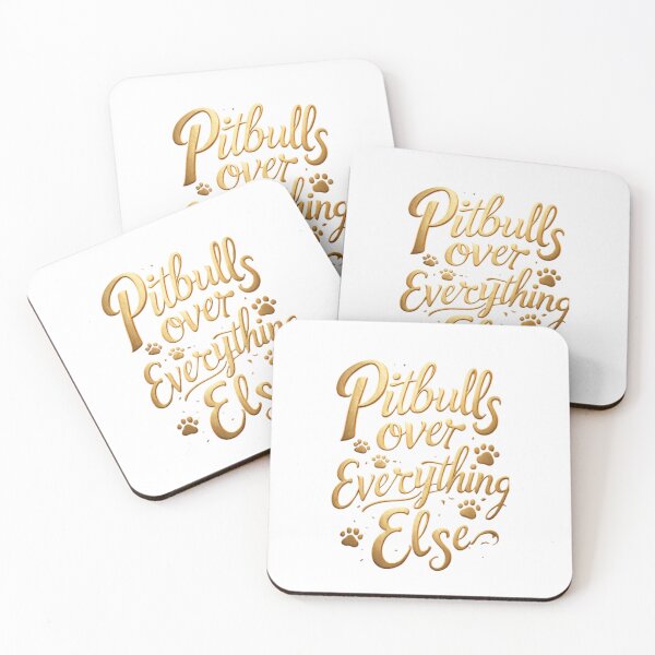 Item preview, Pitbulls Over Everything Else - Elegant Gold Metallic Script  designed and sold by My Pitbull Place.
