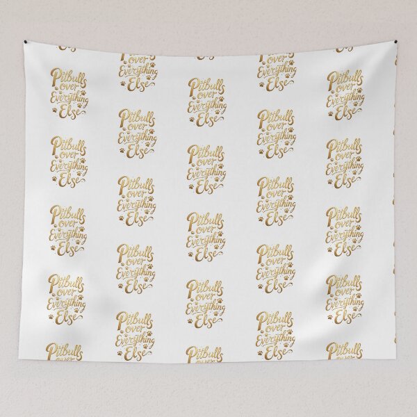 Item preview, Pitbulls Over Everything Else - Elegant Gold Metallic Script  designed and sold by My Pitbull Place.
