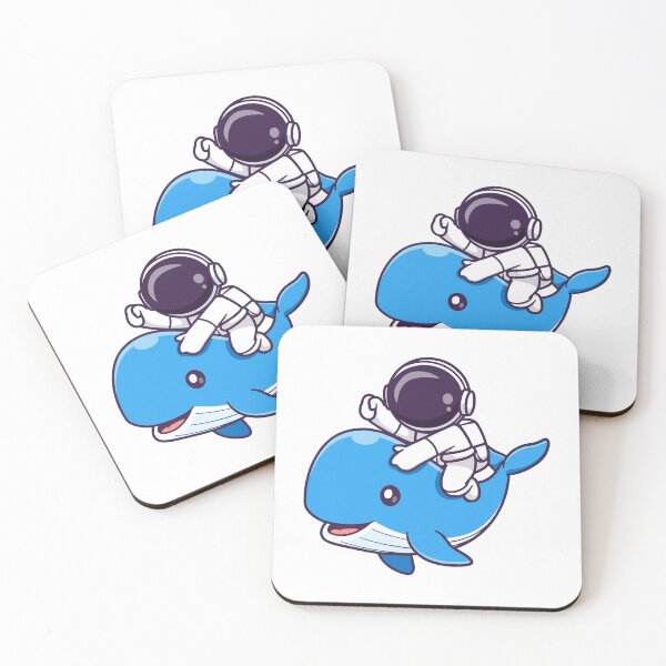 Item preview, Cute Astronaut Riding a Blue Whale in Space designed and sold by jrodriguep.