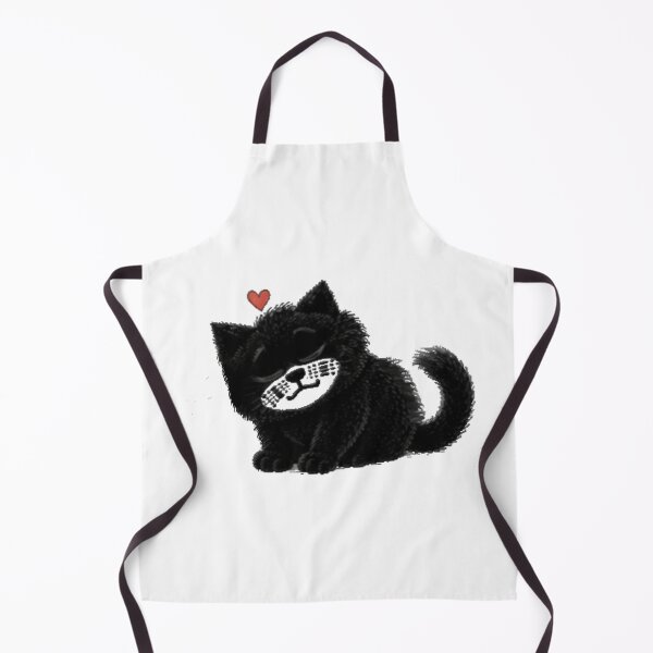 Item preview, Sir Aulus - Sweet Fluffy Black Kitten with Heart designed and sold by Liqvorx.