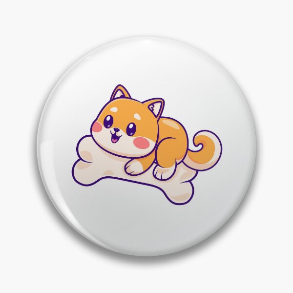 Item preview, Cute Shiba Inu Puppy Hugging Big Dog Bone designed and sold by jrodriguep.