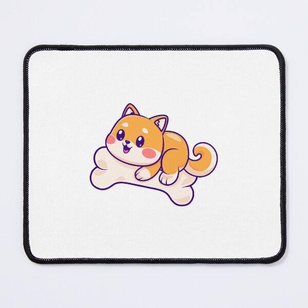 Item preview, Cute Shiba Inu Puppy Hugging Big Dog Bone designed and sold by jrodriguep.