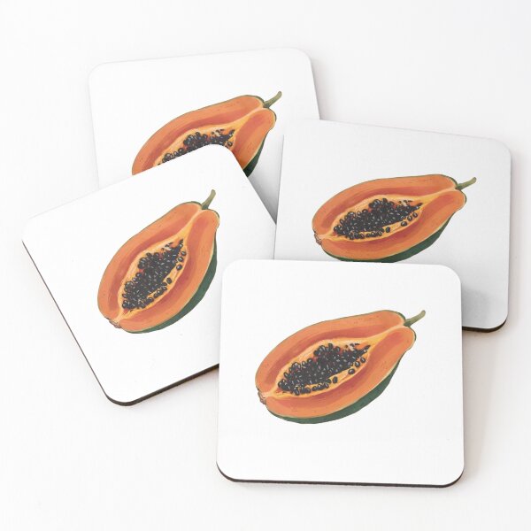 Item preview, Tropical Papaya Fruit Aesthetic Art Sticker designed and sold by rissershop.
